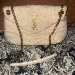 ✨ Saint Laurent Loulou Small – Bouclé Ivory ✨